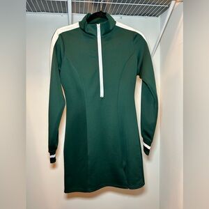 XS green zip front dress from Fashion Nova